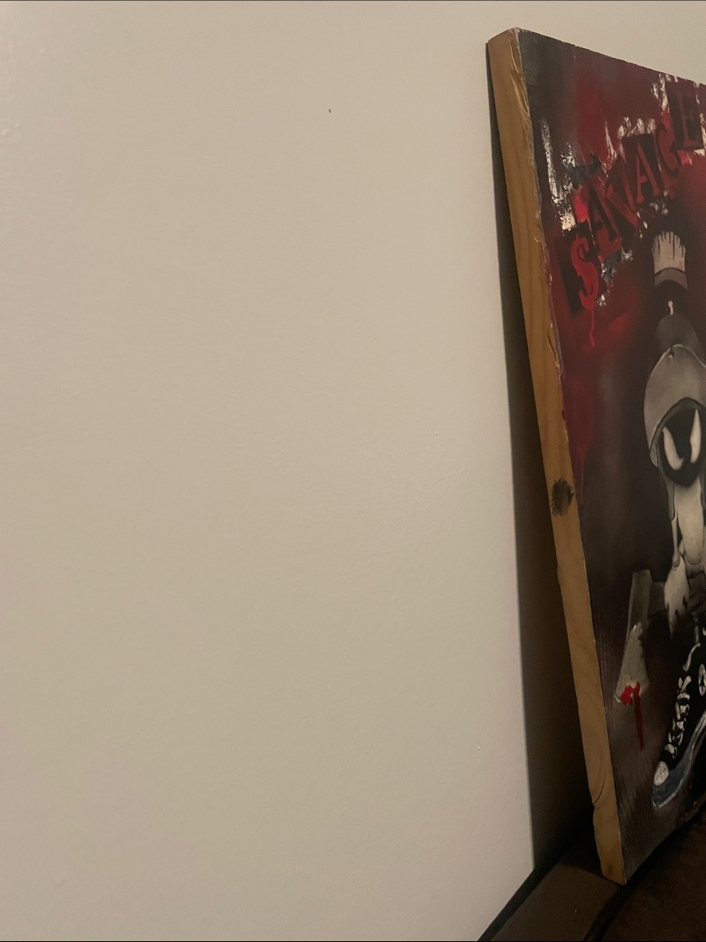 Hand drawn Marvin the Martian Graphic Art Panel - Black, Red, White - Picture 4 of 4